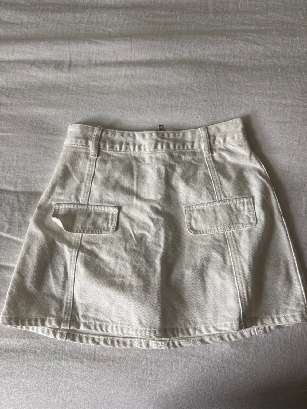 Meshki White Denim Skort